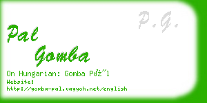 pal gomba business card